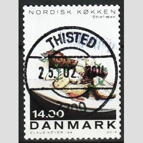 FRIMRKER DANMARK | 2013 - AFA 1765 - Nordisk kkken - 14,00 Kr. flerfarvet - Pragt Stemplet Thisted