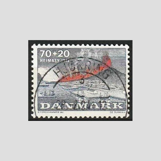 FRIMRKER DANMARK | 1973 - AFA 549 - Heimay vulkanudbrud - 70 + 20 re bl/gr/rd - Lux Stemplet