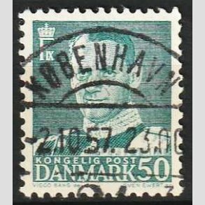 FRIMRKER DANMARK | 1952-53 - AFA 338 - Fr. IX 50 re blgrn - Lux Stemplet 