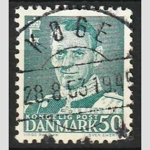 FRIMRKER DANMARK | 1952-53 - AFA 338 - Fr. IX 50 re blgrn - Lux Stemplet Kge
