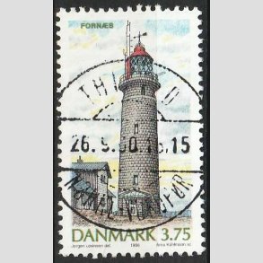 FRIM�RKER DANMARK | 1996 - AFA 1124 - Danske Fyrt�rne - 3,75 Kr. flerfarvet - Pragt Stemplet