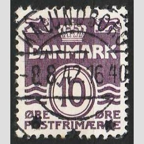 FRIMRKER DANMARK | 1938 - AFA 248 - Blgelinie 10 re violet type II - Lux Stemplet Kalundborg