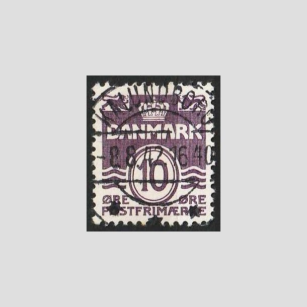 FRIMRKER DANMARK | 1938 - AFA 248 - Blgelinie 10 re violet type II - Lux Stemplet Kalundborg