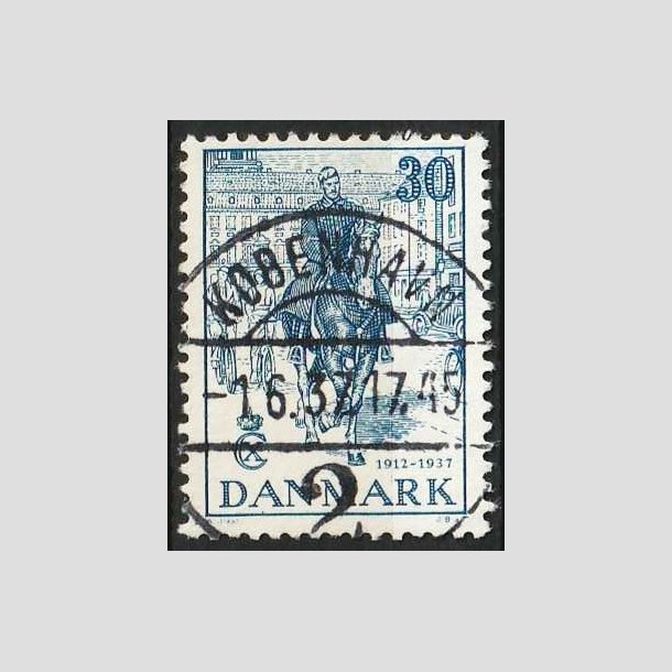 FRIMRKER DANMARK | 1937 - AFA 242 - Chr. X 25 re jubilum 30 re bl - Lux Stemplet 