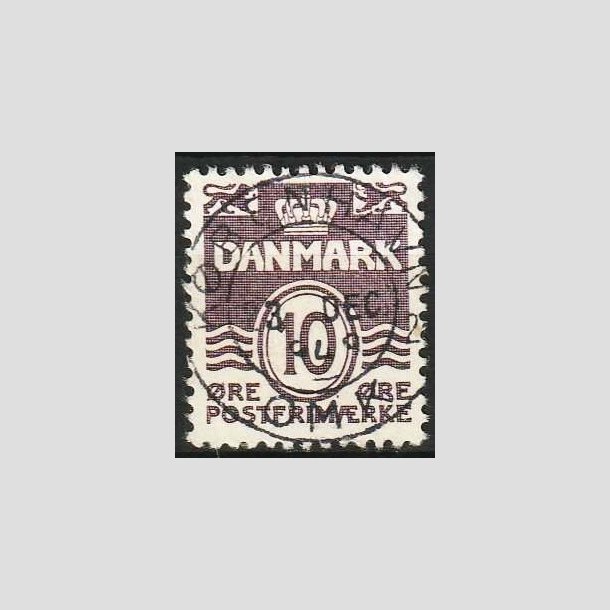 FRIMRKER DANMARK | 1938 - AFA 248b - Blgelinie 10 re grviolet type II - Lux Stemplet