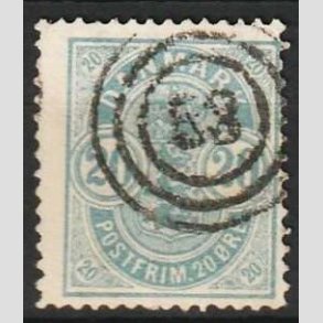 FRIM�RKER DANMARK | 1882 - AFA 33 - 20 �re bl� 