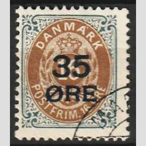 FRIMRKER DANMARK | 1912 - AFA 60 - 35/16 res Provisorier gr/brun - Stemplet