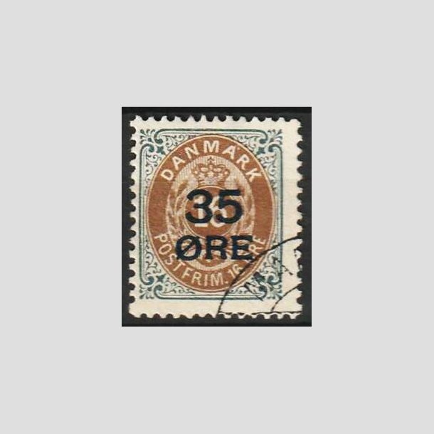 FRIMRKER DANMARK | 1912 - AFA 60 - 35/16 res Provisorier gr/brun - Stemplet