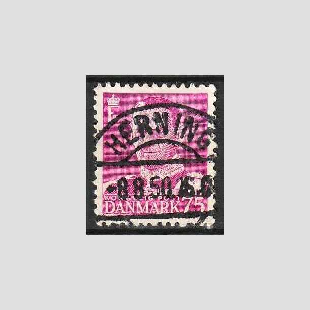 FRIMRKER DANMARK | 1948-50 - AFA 314 - Fr. IX 75 re rdlilla - Lux Stemplet Herning