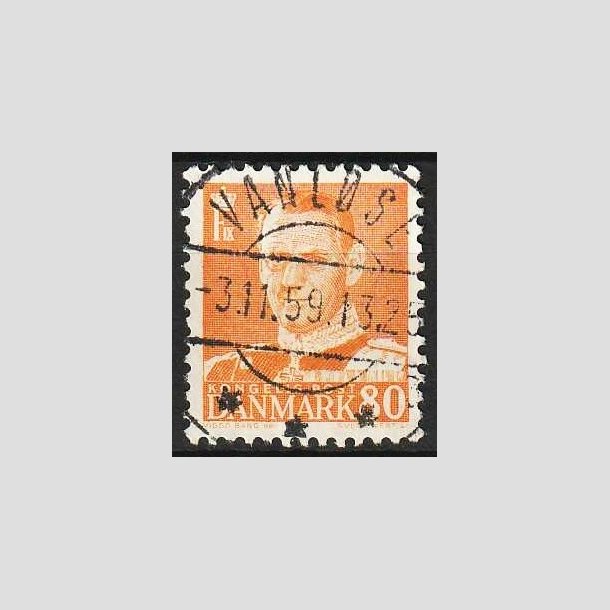 FRIMRKER DANMARK | 1952-53 - AFA 341 - Fr. IX 80 re orange - Lux Stemplet Vanlse