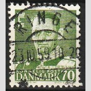 FRIMRKER DANMARK | 1950 - AFA 324 - Fr. IX 70 re mrkgrn - Lux Stemplet Ringe