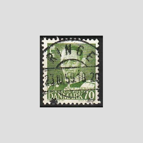 FRIMRKER DANMARK | 1950 - AFA 324 - Fr. IX 70 re mrkgrn - Lux Stemplet Ringe