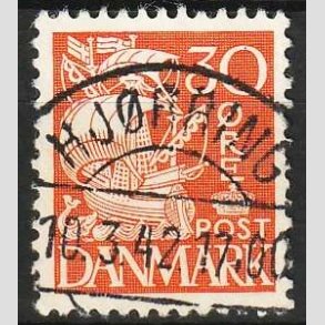 FRIM�RKER DANMARK | 1940 - AFA 259 - Karavel 30 �re orange Type II - Lux Stemplet Hj�rring