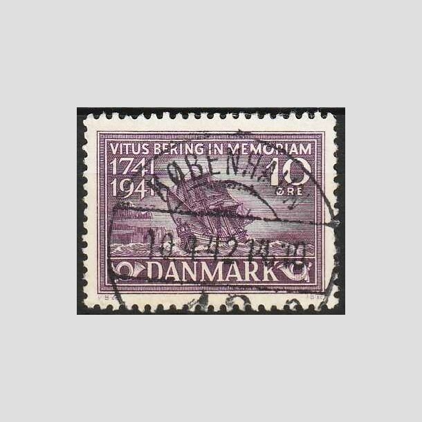 FRIMRKER DANMARK | 1941 - AFA 270 - Vitus Bering 10 re violet - Lux Stemplet "KBENHAVN"