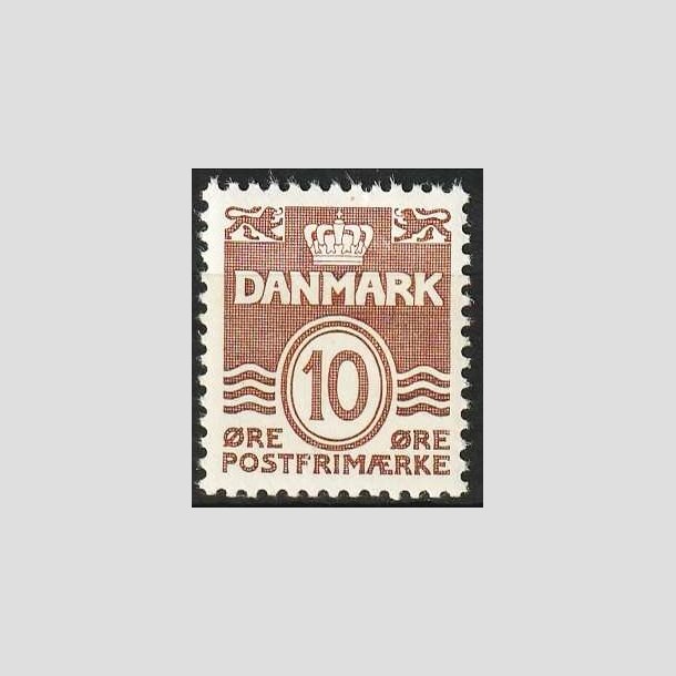 FRIMRKER DANMARK | 1937 - AFA 235 - Blgelinie 10 re brun - Postfrisk