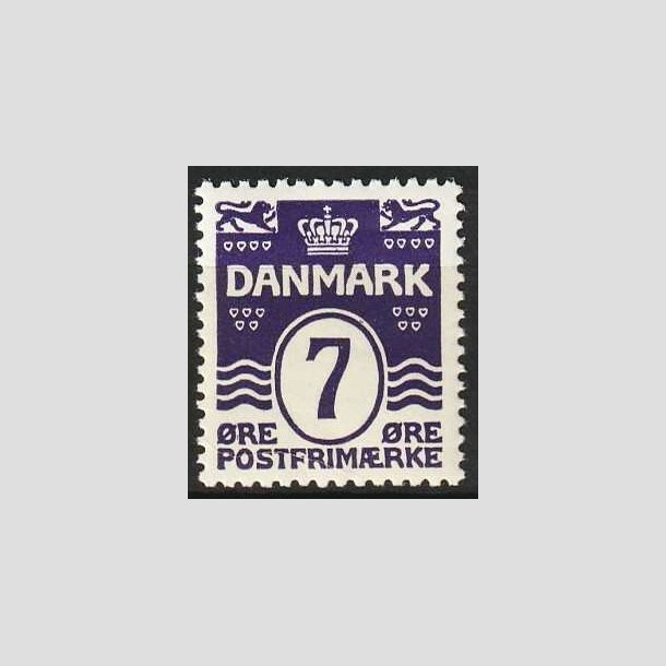 FRIMRKER DANMARK | 1930 - AFA 184 - Blgelinie 7 re violet - Postfrisk