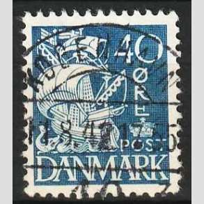 FRIM�RKER DANMARK | 1940 - AFA 260 - Karavel 40 �re bl� Type II - Lux Stemplet