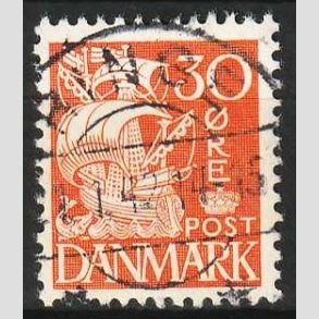 FRIM�RKER DANMARK | 1940 - AFA 259 - Karavel 30 �re orange Type II - Lux Stemplet Ringe