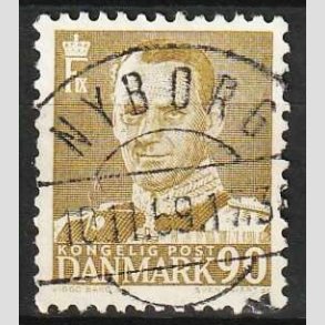 FRIMRKER DANMARK | 1952-53 - AFA 342 - Fr. IX 90 re oliven - Lux Stemplet Nyborg