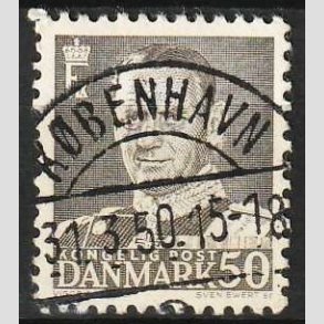FRIMRKER DANMARK | 1948-50 - AFA 312 - Fr. IX 50 re gr - Pragt Stemplet 