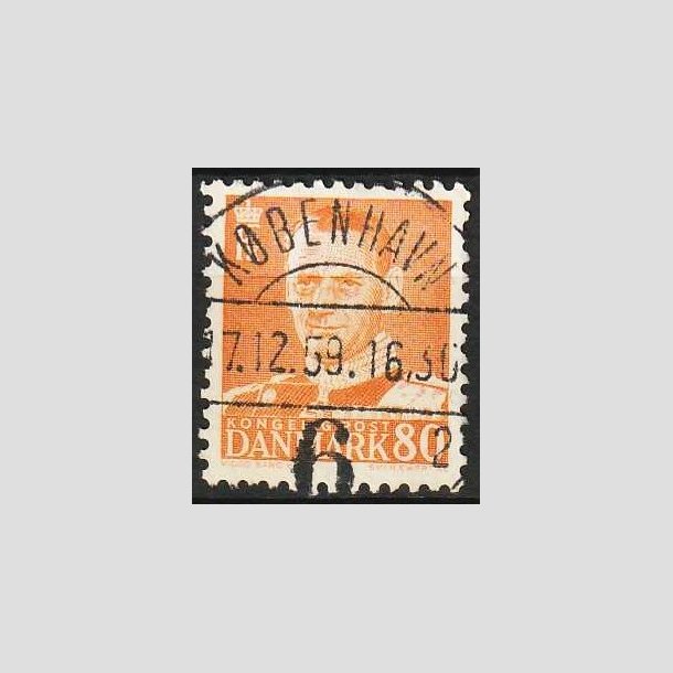 FRIMRKER DANMARK | 1952-53 - AFA 341 - Fr. IX 80 re orange - Lux Stemplet