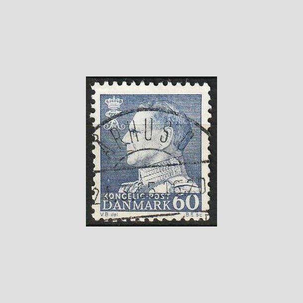 FRIMRKER DANMARK | 1961-62 - AFA 398 - Fr. IX 60 re bl - Pragt Stemplet