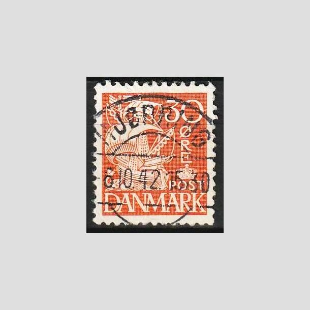 FRIMRKER DANMARK | 1940 - AFA 259 - Karavel 30 re orange Type II - Pragt Stemplet Hjrring