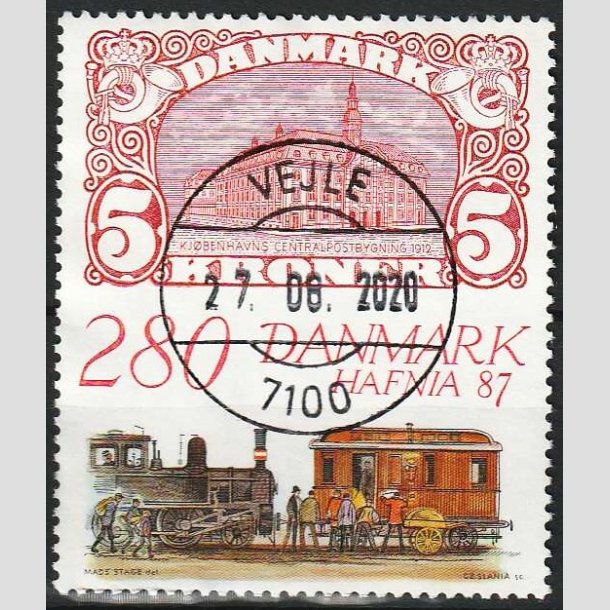 FRIMRKER DANMARK | 1987 - AFA 888 - Hafnia 87 - 2,80 Kr. flerfarvet - Lux Stemplet Vejle