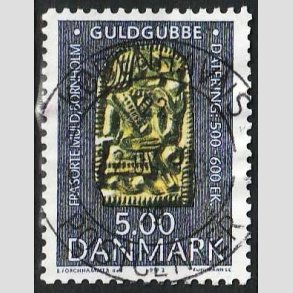 FRIM�RKER DANMARK | 1993 - AFA 1036 - Danef� - 5,00 Kr. flerfarvet - Pragt Stemplet 