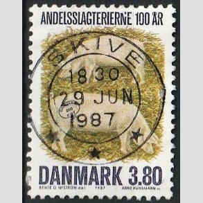 FRIM�RKER DANMARK | 1987 - AFA 886 - Danske Andelsslagterier 100 �r - 3,80 Kr. - Pragt Stemplet