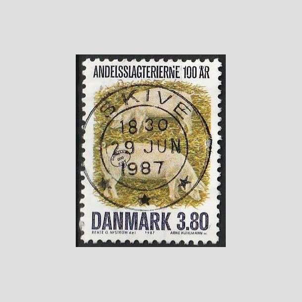 FRIMRKER DANMARK | 1987 - AFA 886 - Danske Andelsslagterier 100 r - 3,80 Kr. - Pragt Stemplet