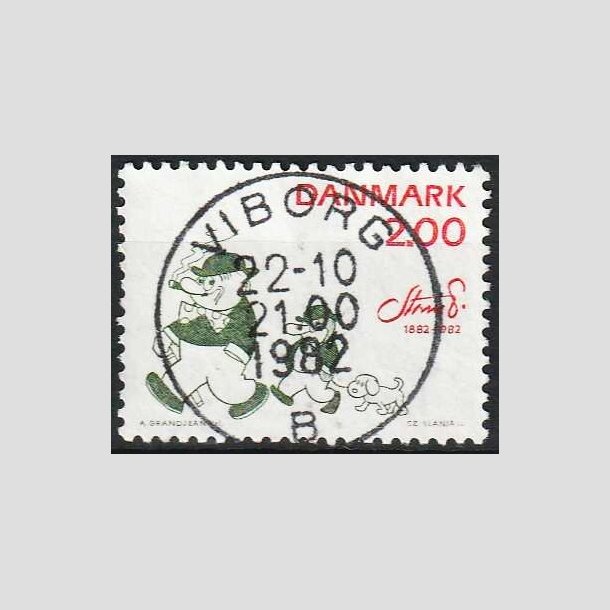 FRIMRKER DANMARK | 1982 - AFA 762 - Storm P. - 2,00 Kr. rd/grn - Pragt Stemplet Viborg