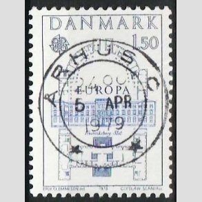 FRIM�RKER DANMARK | 1978 - AFA 659 - Europam�rker - 1,50 Kr. bl� - Pragt Stemplet 