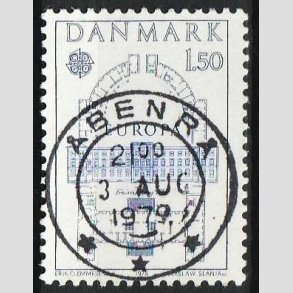 FRIM�RKER DANMARK | 1978 - AFA 659 - Europam�rker - 1,50 Kr. bl� - Pragt Stemplet �benr�