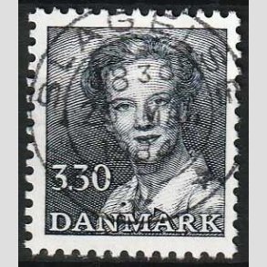 FRIMRKER DANMARK | 1984 - AFA 791 - Dronning Margrethe - 3,30 Kr. - Pragt Stemplet Slagelse