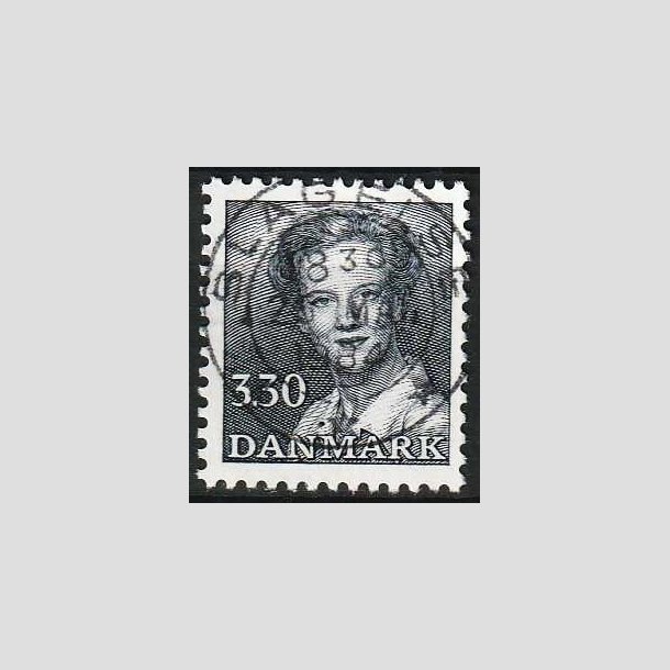 FRIMRKER DANMARK | 1984 - AFA 791 - Dronning Margrethe - 3,30 Kr. - Pragt Stemplet Slagelse