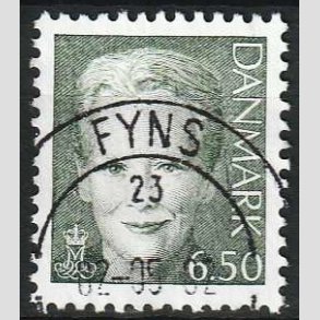 FRIMRKER DANMARK | 2002 - AFA 1305 - Dronning Margrethe II - 6,50 stlgrn - Pragt Stemplet