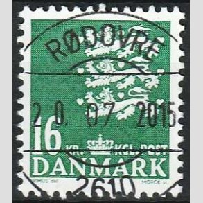 FRIMRKER DANMARK | 2008 - AFA 1531 - Lille Rigsvben - 16,00 Kr. mrkgrn - Lux Stemplet