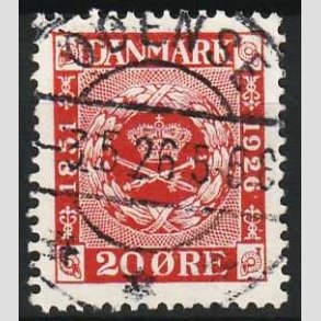 FRIM�RKER DANMARK | 1926 - AFA 155 - Frim�rkets 75 �rs jubil�um 20 �re - Lux Stemplet Odense