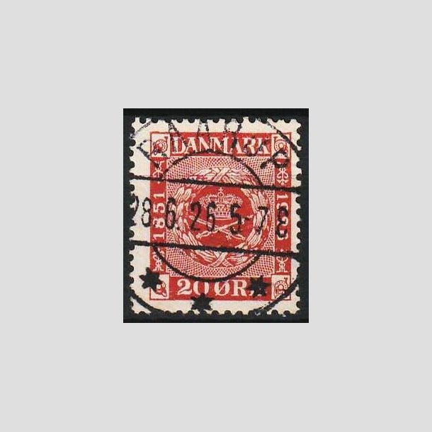 FRIMRKER DANMARK | 1926 - AFA 155 - Frimrkets 75 rs jubilum 20 re rd - Lux Stemplet Raarup