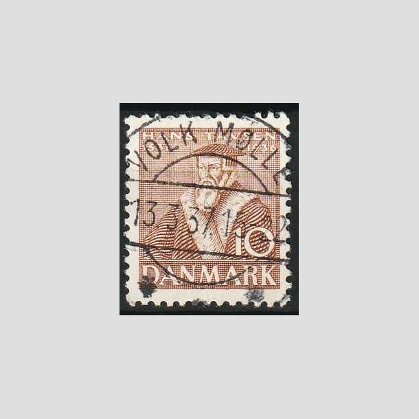 FRIMRKER DANMARK | 1936 - AFA 231 - Reformationen 10 re brun - Lux Stemplet Volk Mlle