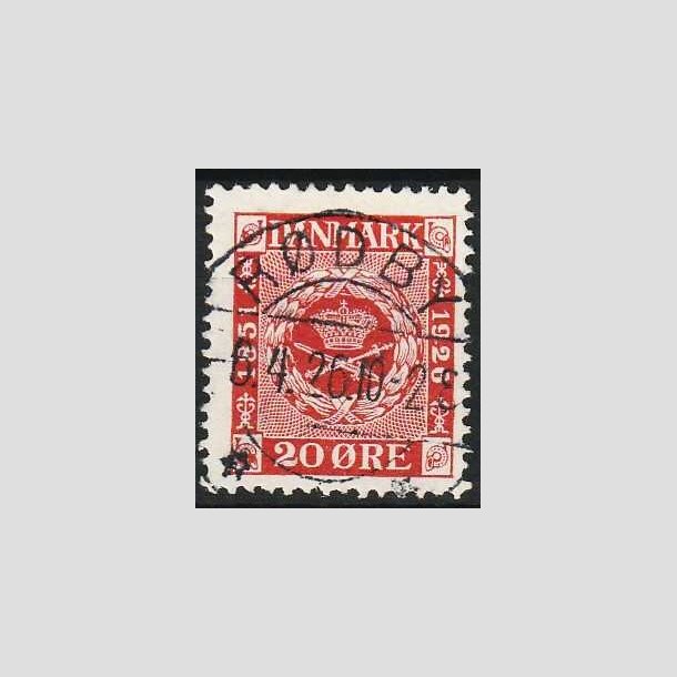 FRIMRKER DANMARK | 1926 - AFA 155 - Frimrkets 75 rs jubilum 20 re - Lux Stemplet Rdby