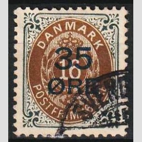FRIMRKER DANMARK | 1912 - AFA 60 - 35/16 res Provisorier gr/brun - Stemplet