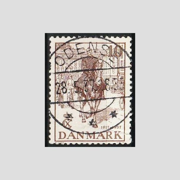 FRIMRKER DANMARK | 1937 - AFA 240 - Chr. X 25 re jubilum 10 re - Lux Stemplet (Svag fold -v)