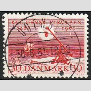 FRIMRKER DANMARK | 1960 - AFA 386 - Fyr & Vagervsnet 400 r - 30 re rd - Pragt Stemplet 
