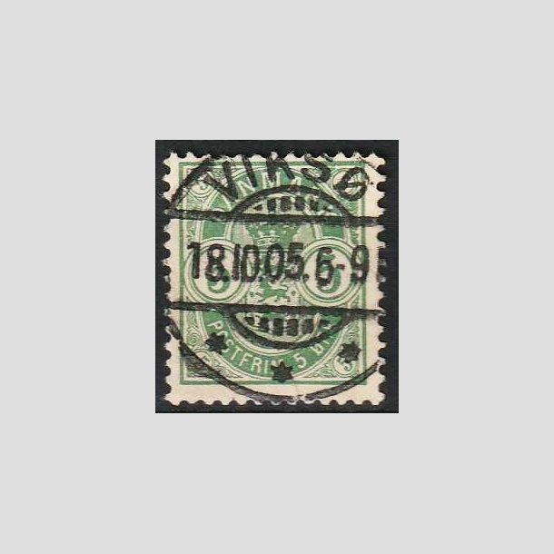 FRIMRKER DANMARK | 1895 - AFA 34C - 5 re grn - Lux Stemplet Viks