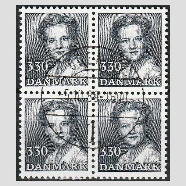 FRIMRKER DANMARK | 1984 - AFA 791 - Dronning Margrethe - 3,30 Kr. i 4-blok - Pragt Stemplet