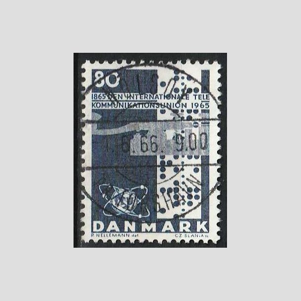 FRIMRKER DANMARK | 1965 - AFA 434 - Telekommunikation 100 r - 80 re bl - Lux Stemplet FRERNE