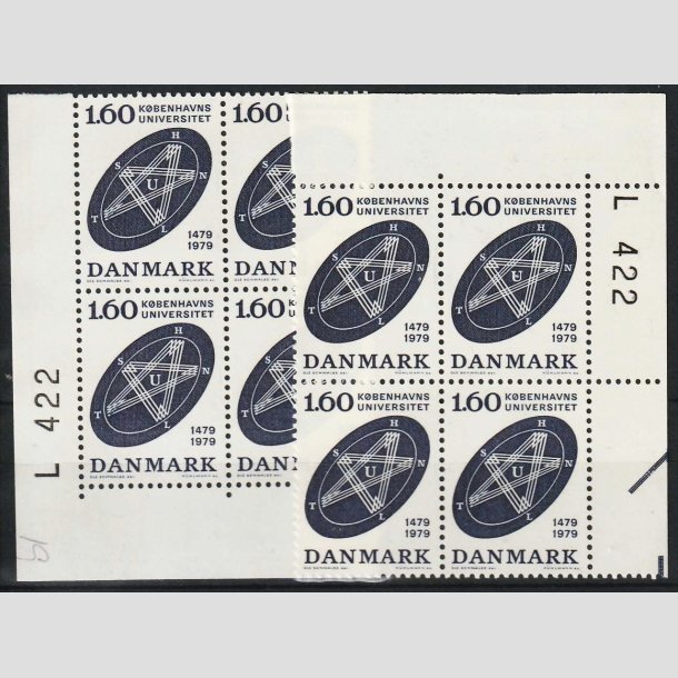 FRIMRKER DANMARK | 1979 - AFA 674 - Kbenhavns Universitet 500 r - i +N Marginal - Postfrisk