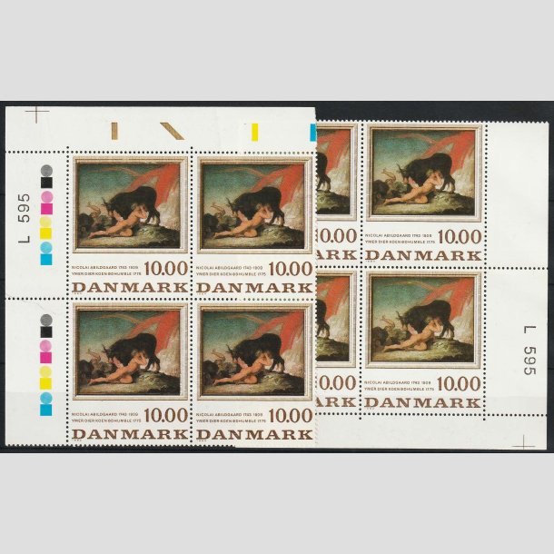 FRIMRKER DANMARK | 1984 - AFA 817 - N. Abildgaard - 10,00 Kr. +N Marginalblok - Postfrisk